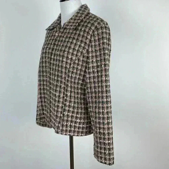 Vtg Jessica Howard blazer size 12 pink Gray tweed - Picture 10 of 12